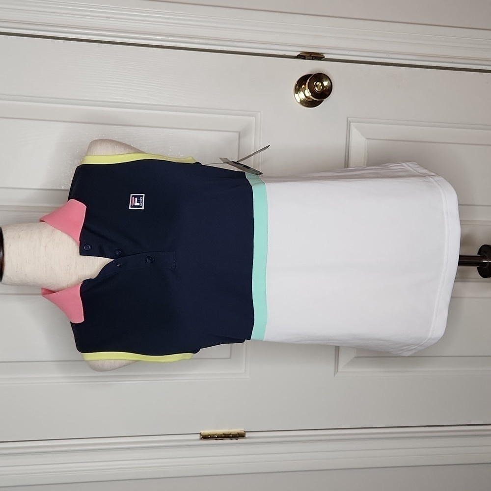 FILA Sport Colorblock Sleeveless Polo Size S NWT